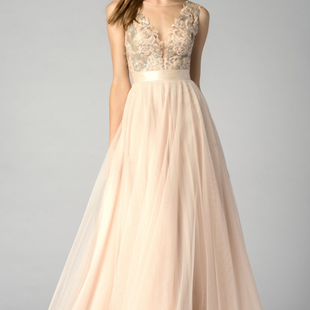 Unique beaded bodice gown